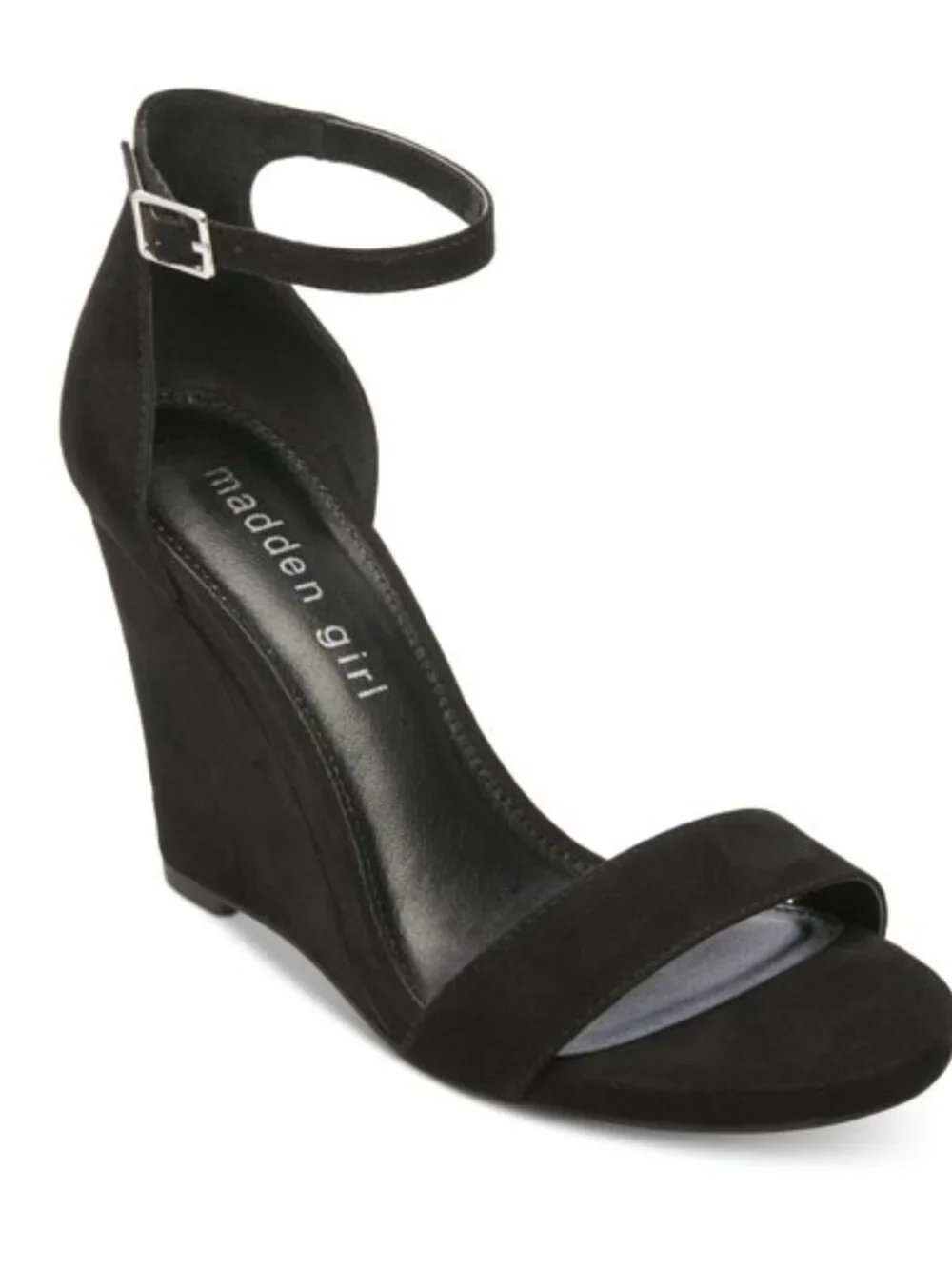 MADDEN GIRL Dress Wedge Heel BLACK 8.5 Fabulous ALMOST LIKE NEW SHOES